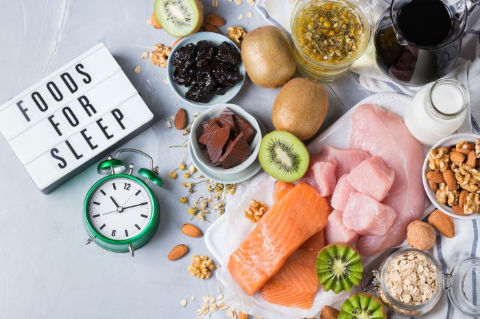 Weniger schlaf durch gesunde ernährung